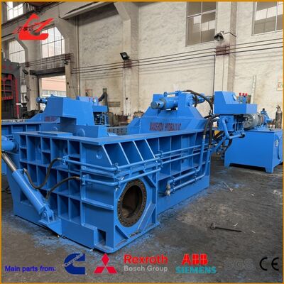 Large 2500KN Metal Baler Electric Solution 60Kw For Scrap Management Requirements With Hand Valve Control