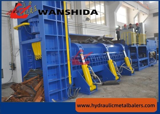 240 Ton Mobile Baler Shear with Grapple for Scrap Metal Recycling and On-Site Compression
