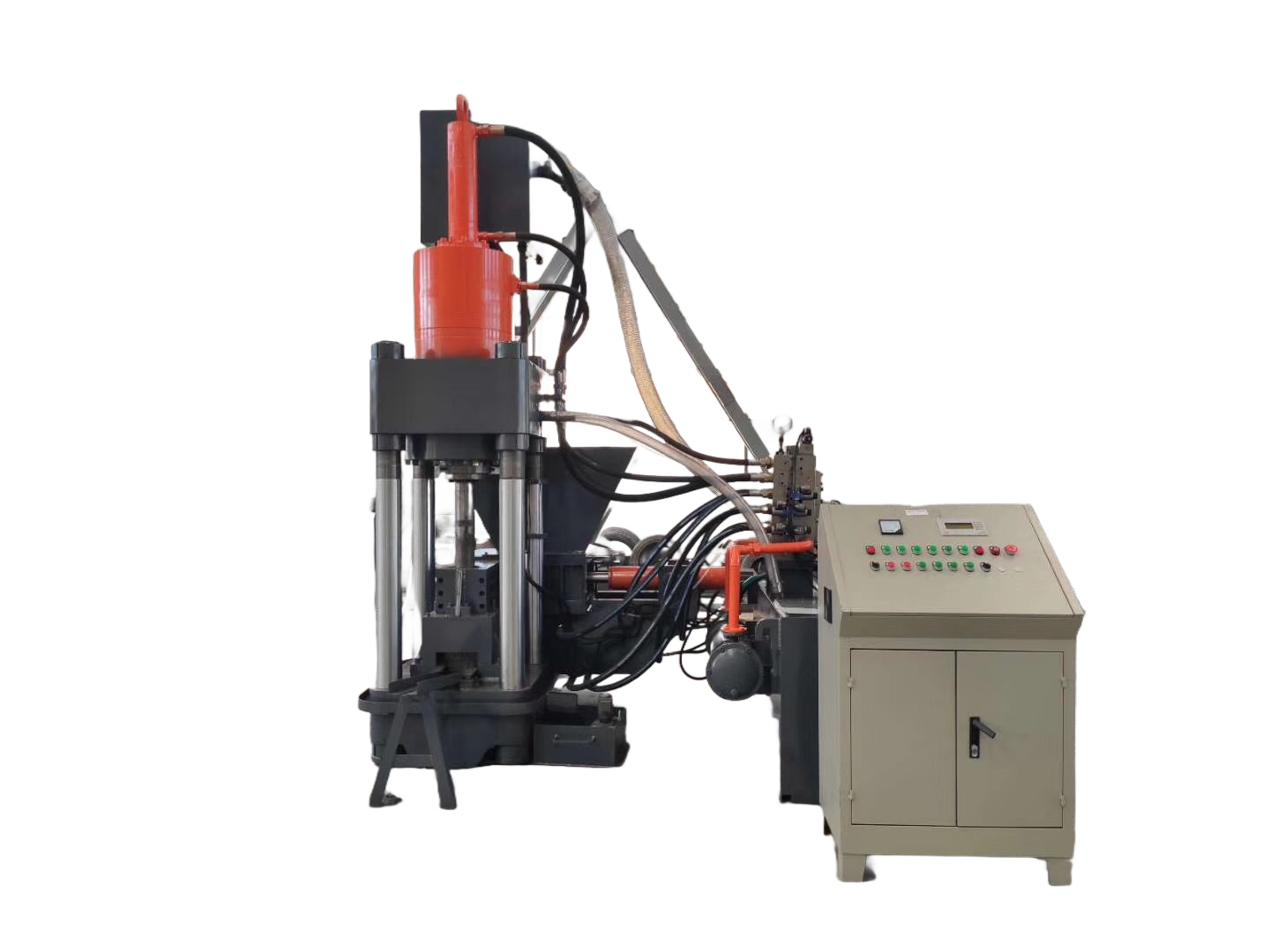 4000 kN Metal Chip Briquetting Press with High Density Output for Cast Iron and Aluminum Chip Recycling